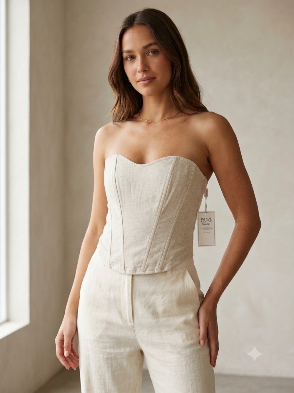 NWT Jluxlabel Natural Linen Corset (M)
